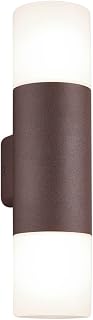 WatioWave Applique da parete in alluminio ossidato HOOSIC 2xE27 IP44