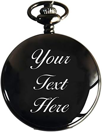 EDSG Personalised Pocket Watch | Engraved Watch | Custom Gift for Dad Daddy Father Boyfriend Husband Uncle Usher Best Man Grooms Stepfather Grandad Fathers Day Gift with Box
