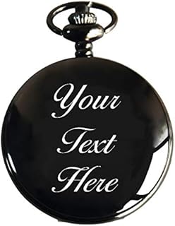 EDSG Personalised Pocket Watch | Engraved Watch | Custom Gift for Dad Daddy Father Boyfriend Husband Uncle Usher Best Man Grooms Stepfather Grandad Fathers Day Gift with Box