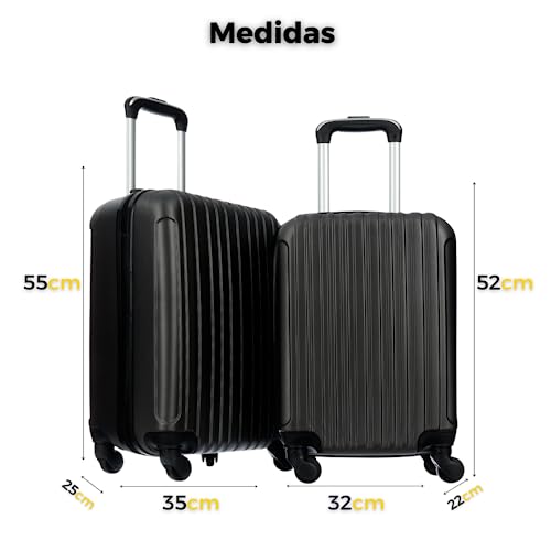 Kit Conjunto de Malas de Viagens Para Bordo Fibra Rígida ABS 2un