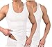 Produktbild BestSale247 2er oder 4er Pack Herren Classic Unterhemden, Achselhemden, Tank Top, in Weiß Schwarz oder Grau Melange - Feinripp (glatt) -100% Baumwolle (Weiß / 2 Stück, L)