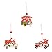 Produktbild beautijiam Weihnachtsbaum-Hängeornament, Dekoration, 3 Stück/Set, bunt, Auto-Form, Weihnachtsdekoration, Partydekoration, Heimdekoration