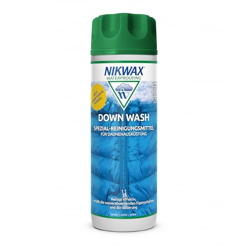 Nikwax Down Wash 300ml – Spezial-Reiniger für Daunenbekleidung & -ausrüstung - revitalisiert die Isolierung und Imprägnierung, Perfekt für Daunen Jacken und Outdoor-Ausrüstung