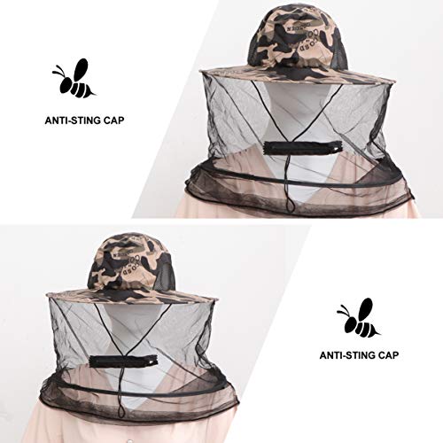 Doitool Imker Hut Imker Hut Imker Schleier mit Rundhut Anti Mücken Käfer Insektenkappe Mesh Netz Gesichtsschutz für… – Bild 6