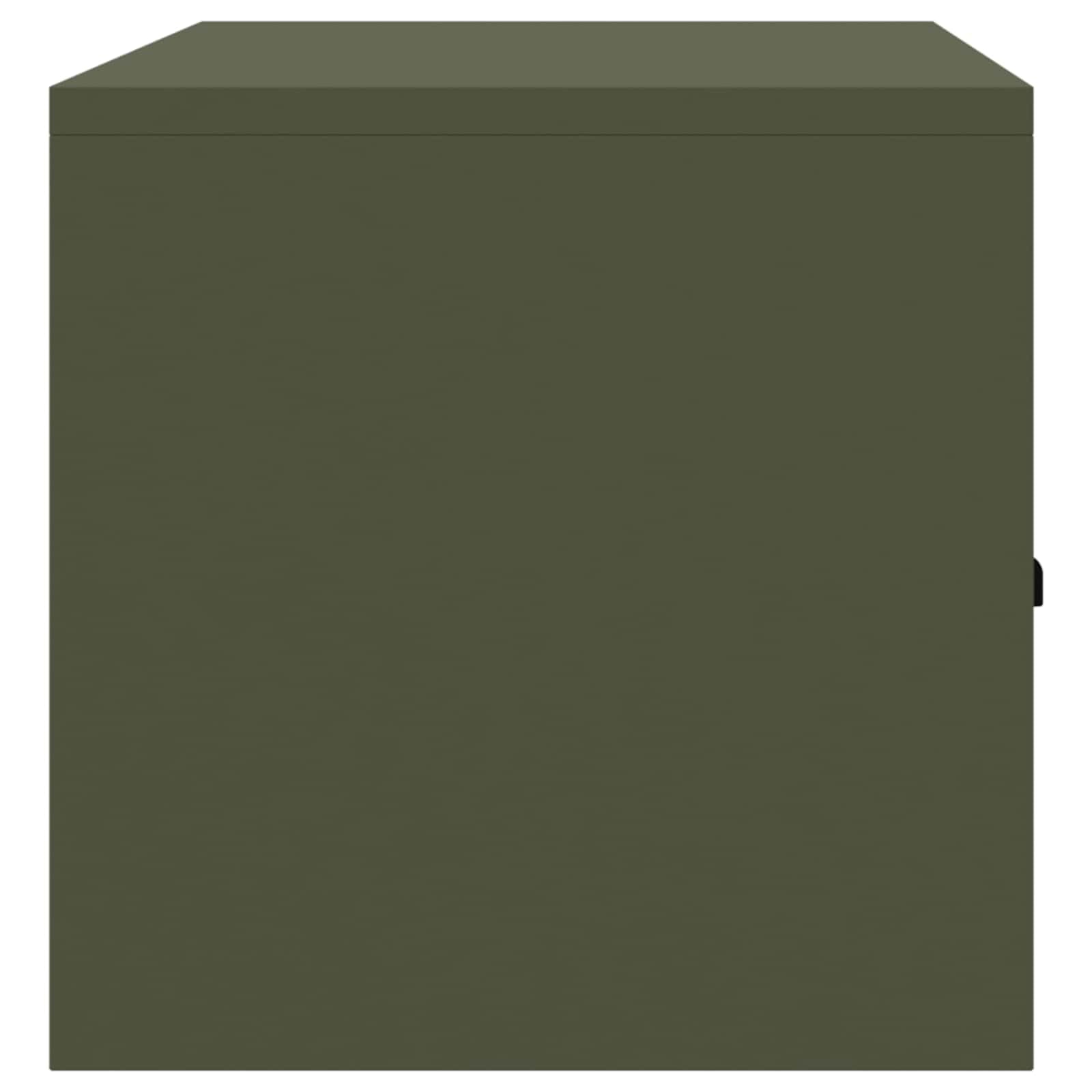 Aufbewahrungsschrank Olive Grün Stahl mit 90 x 40 x 40 cm, abschließbare Tür, ideal für Büroorganisation und Dokumentenaufbewahrung, korrosionsbeständig, vielseitig nutzbar