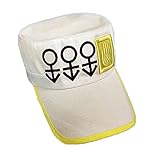 Cap Hat Star Platinum Ocean Cosplay Costumes Stone Prop Anime Merch (White B)