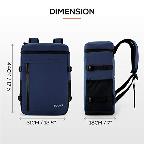 Image of TOURIT 38 Cans Backpack Cooler: Leak Proof Waterproof 2 Insulated Compartments Soft Cooler Bag Beach Travel Camping Picnic
