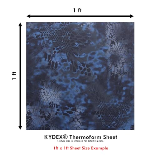 Image of KYDEX Thermoform Sheet - (P1 Texture) - (Infused Print) - (12in x 12in) - (Kryptek - Neptune) - (1 Sheet) - (for Holster Making & Hobby) - (USA Made)