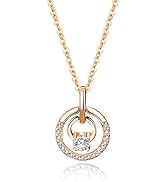 zemlite 14K Solid Gold over S925 Silver Diamond Dancing Heart Pendant Necklace, 0.5 Carat D-Color...