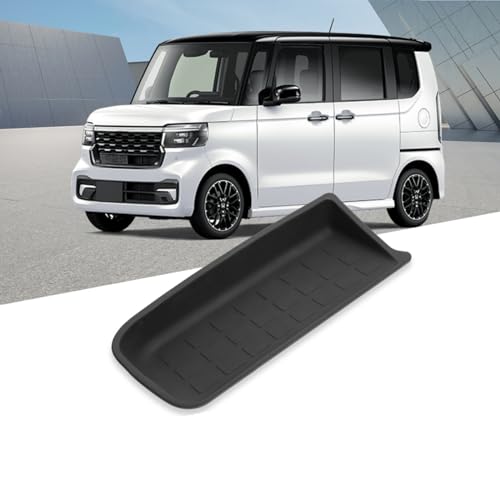 LUCKEASY 新型 N-BOX N-BOX カスタム JF5 JF6 専用 助手席オープントレイマット ラバーマット ラバートレー N ボックス エヌボックス 2023年-現行 滑り止めマット トレイマット 収納トレイ 車種専用設計パーツ ラバータイプ カスタム ブラック 1P