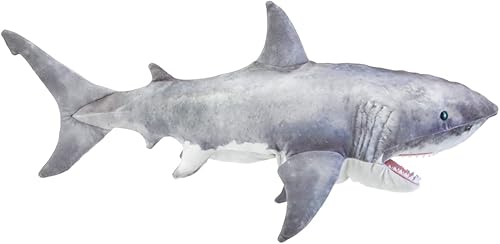 Miniatura 3 de Folkmanis Gran marioneta de mano de tiburón blanco, gris