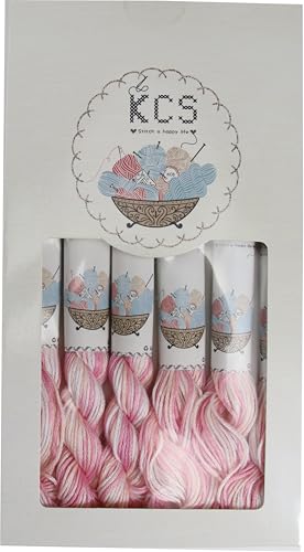 Image of KCS Big skeins of 25 Meters Size 25 Color Variegated Cross Stitch Stranded Threads,6 skeins,4170