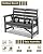 GREENVINES Outdoor Bench | 51.5’’ | HDPE | Garden Benches | Weatherproof | for Outdoors Patio Park Porch Outside Backyard | 2-Person | Black