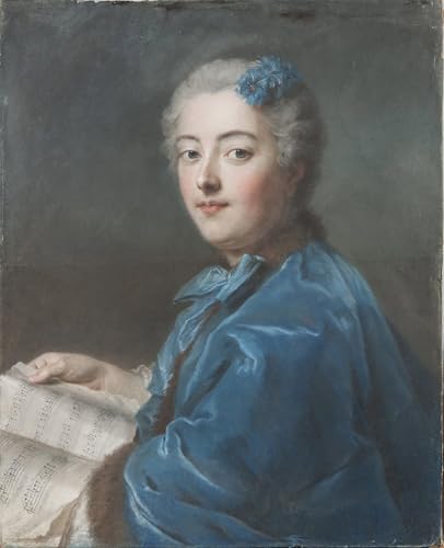 Tableau Marie Sophie De Courcillon impression d'art sur toile 60x90cm de Quentin De La Tour