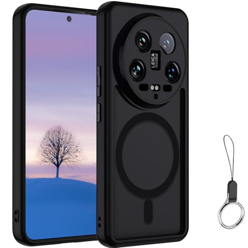 Xiaomi 14 Ultra 5G 用 ケース 半透明のデザイン Magsafe対応 マグネット搭載 ワイアレス充電 マット感ケース 米軍MIL規格取得 ハイブリット TPUバンパー PCマイクロドット加工 耐衝撃 黄ばみなし 指紋防止 擦り傷防止 Xi