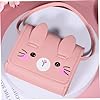 ULDIGI 2 Stück Teiliges Mädchen Crossbody PU Leder Kaninchen Umhängetasche mit Münzfach Niedliche Kleine Handtasche für Kindergeburtstag Schule und Alltag Blau Rosa #2
