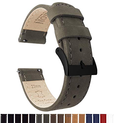 Image of BARTON WATCH BANDS - Top Grain Leather Watch Bands Compatible with Apple Watch Models - 1, 2, 3, 4, 5, 6, 7, 8, 9, 10, SE, Ultra & Ultra 2