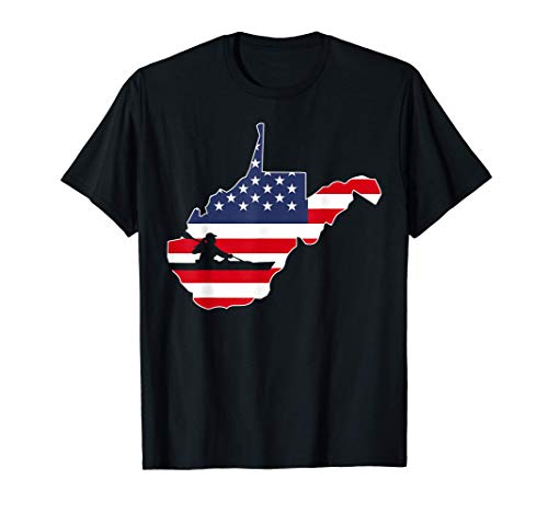 West Virginia Kayaking - Kayak Yak patriotic US flag gift