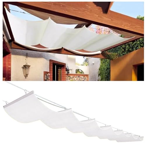 Voile d'ombrage rétractable toile de remplacement jardin 1.30x18m - 8