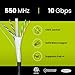 trueCABLE Cat6 Direct Burial, 1000ft, Waterproof, Outdoor Rated CMX, Black, 23AWG Solid Bare Copper, 550MHz, PoE++ (4PPoE), ETL Listed, Unshielded UTP, Bulk Ethernet Cable