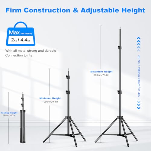 soonpho tripode 2m, trípode de Foco led, trípode para luz con Adaptador para Estudio, Soporte para softbox tripode Flash - imagen 3