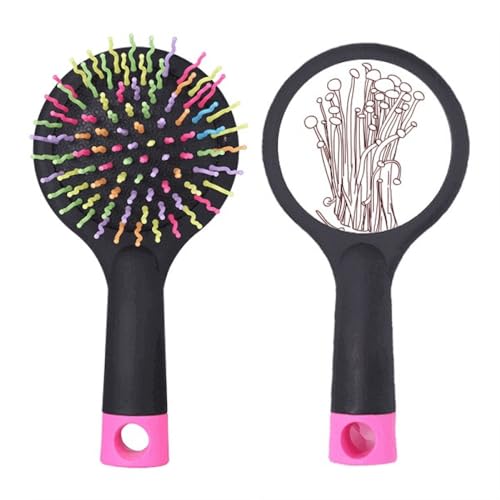 Brosse à cheveux démêlante motif champignon anti-nœuds avec coussin d'air