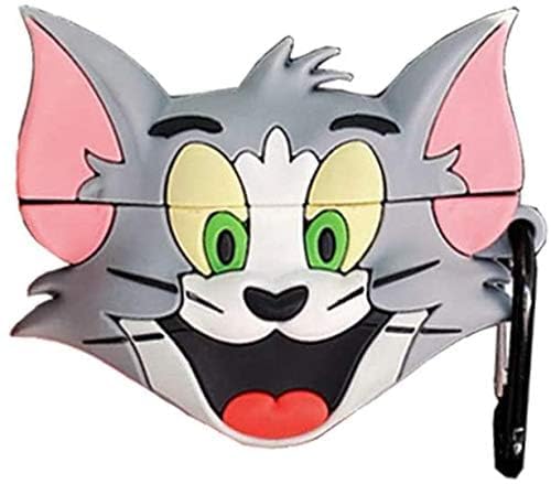 Image of Earphone Case Cover Compatible for Realme Buds T300, Soft Silicone Skin Case Cover Shock-Absorbing Protective Case with Keychain (Front LED Visible) (Tom)