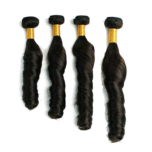 Super Body 8A 4 Bundles Deal Real Virgin Raw Curly Human Hair Unprocessed Weave Double Weft (22 24 26 28 Inch)