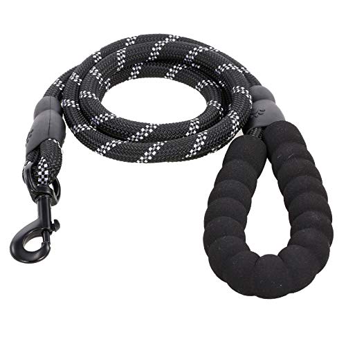 DECDEAL Corda refletiva para cães coleira com alça acolchoada 150 cm para cães pequenos e médios