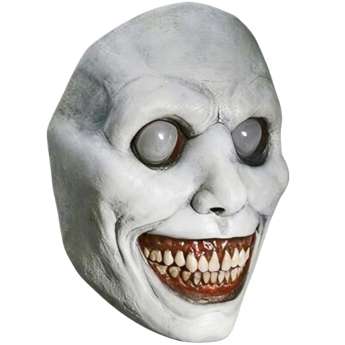 Aerkersun Scary Halloween Mask for Adults, Breathable, Realistic and Durable Natural Latex Smiling...