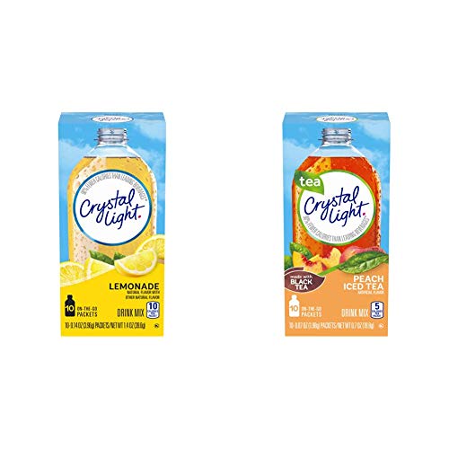 Sugar-Free Drink Mix (120 On-The-Go Packets, 12 Packs Of 10) Lemonade 10 Count (Pack Of 12) 1.68 Ounce & Peach Iced Tea Drink Mix, 10 Count (Pack Of 12) #TOP9