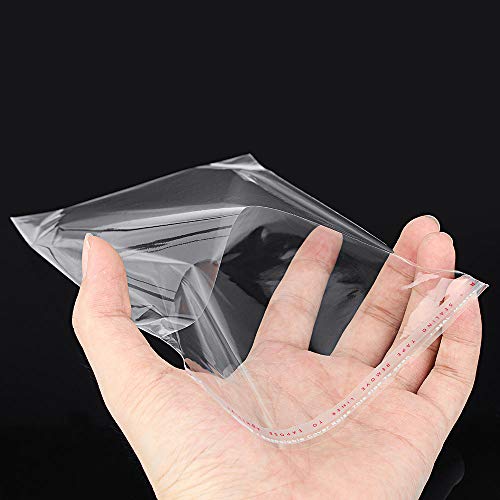 DIY-24H | 87 Größen frei wählbar | OPP Flachbeutel transparent selbstklebend Tüten Peel & Seal Folientüten aus durchsichtigem Kunststoff Zellophan-Hüllen (100 Stück, 11 x 16 cm)