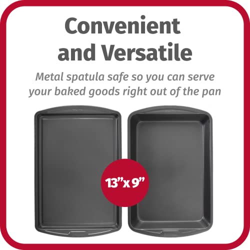 GoodCook Everyday Nonstick Steel 5-Piece Bakeware Set, Gray, Includes Cookie Sheet, Cake Pan, Loaf Pan, Muffin Pan, and Roast Pan, Durable and Scratch-Resistant Baking Set - Image 3