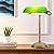 NISSAFORS Bankers Desk Lamp, Green Glass Shade, Vintage Desk Lamp with Pull Chain Switch, Retro Table Lamps for Home Office LED Bulb Included (Retro Gold+Green, Small)