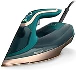 Philips Azur 8000 Series Steam Iron - 70 g/min Continuous Steam, 240 g Turbo Steam Boost, 3000 W Power, OptimalTEMP Technology, Green Opal (DST8030/70)