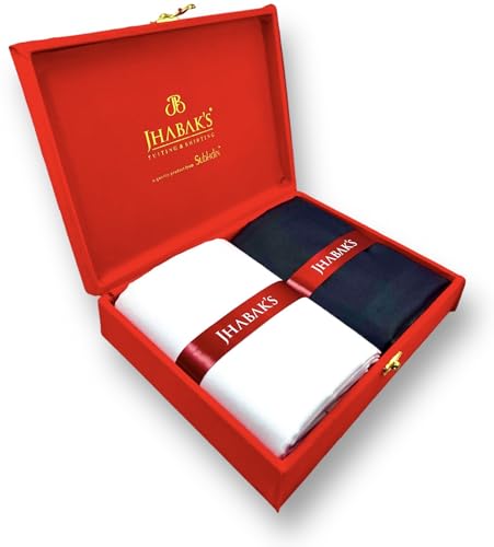 Image of JHABAK'S Unstitched Cotton Blend Solid Shirt & Trouser Fabric - 2.25 m Shirt Cloth - 1.20 m Pant Piece