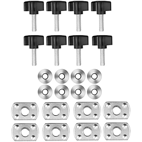 Universal Hard Top Quick Removal Fastener Thumb Screw and Nut Kit Compatible with All Jeep Wrangler YJ TJ JK Unlimited Sahara Rubicon 2/4 Door. Cover
