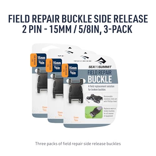 Image of Sea to Summit Field Repair Buckle - Side Release, 2 Pin, 3-pack