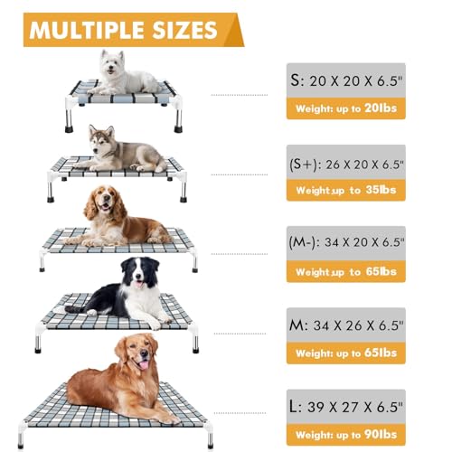 Elevated Outdoor Raised Dog Bed Outdoor Dogs Bed Lifted Pet Bed Dog Cot for Medium Pet Taste Life, Start with A Pet Bed 34'' x 26'' x 6.5'' - Image 5