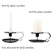 Taper Candle Holders, 2 Count Candlestick Holders, Black Candle Holder Decor