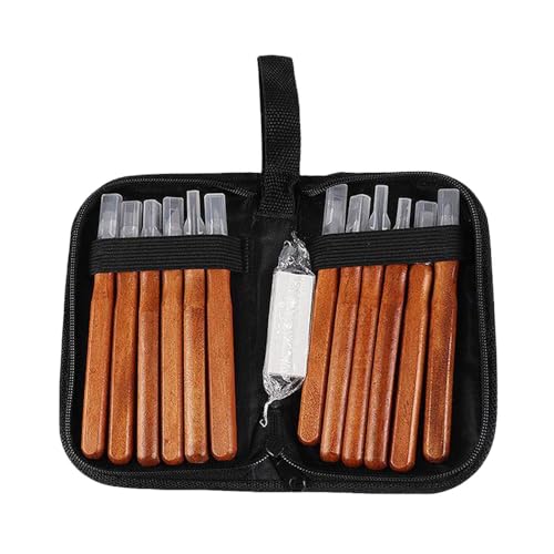 Kit de herramientas tallado en madera con piedra afilar - Cinceles metal manuales para manualidades escultura calabazas y grabado Suministros carpintería fáciles usar principiantes