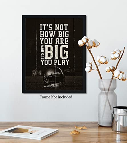 Football Inspirational Wall Art for Boys, Kids Room, Family or Game Room, Man Cave, Den - Teen Room Decor - Home Decor Gift for Sports Fans, Football Players - 11x14 unframed print - Image 6