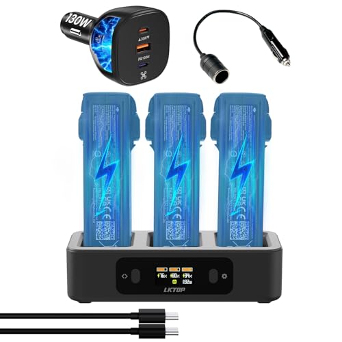 LKTOP 100W Avata 2 Battery Charging Hub & Car Charger Kit