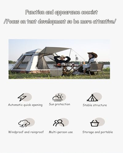 Carpa automática JSWHYBD para camping 5-8 personas miniatura 3