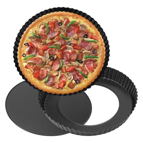 Lista de Moldes para pay Top 5. 45 Molde para Tartas, 9 Pulgadas Molde para Quiche Redondo Antiadherente de Acero al Carbono con Fondo Extraíble, Herramienta Hornear Pasteles, Quiche, Pasteles de Queso, Postres (1...