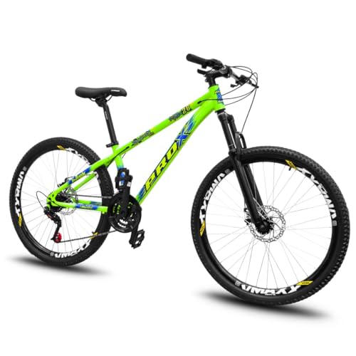Bicicleta aro 26 Freeride PRO X Mandrake Hiten 21 Velocidades Freio a Disco Aros Vmaxx,Verde Adesivo