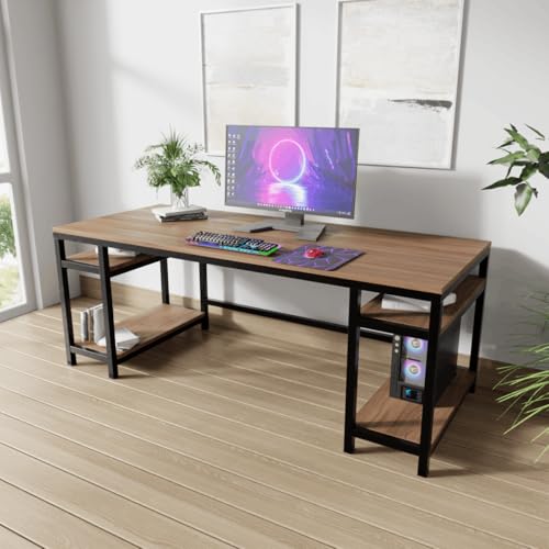 Image of Riyan Luxiwood Edward Computer Table in Engineering Wood for Home & Office, Simple Style Desk, Scratch Resistance Surface, Easy to Assemble. (Beige)
