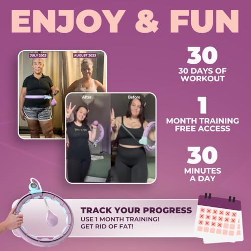 image for Swiss Activa+ S4.S Quiet Weighted Hula Hoop for Adults with Weight Bal