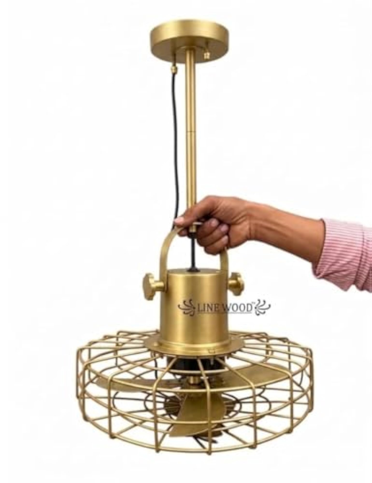 Nautical Modern Ceiling Fan, Vintage Style Wall Mount