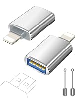 layajia Lightning auf USB Adapter, iPhone USB Lightning Stick Adapter Kompakter für iPhone 14 13 12 11 Pro Max, Unterstützt USB Flash Drive, Hubs, MIDI Keyboard, Maus, Kamera, Kartenleser - 2 Pack